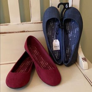 🍋 3/$15.00 Time & Tru Ballet 🩰 Flats (2) Pair